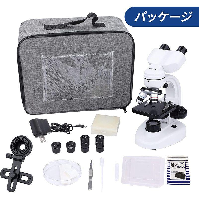 【推し】 顕微鏡 双眼 40?1000倍 学生 子供 初心者 学習用 生物標本 実体 花粉 宝石 自由研究用 学校 スマホ 撮影 高倍率 プレゼント 【B1827329622】(11753円)