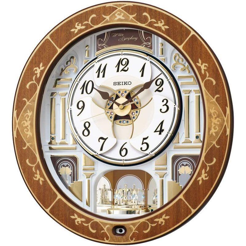 セイコークロック 置き時計・掛け時計 天然色木地 46.3×42.5×10.6cm