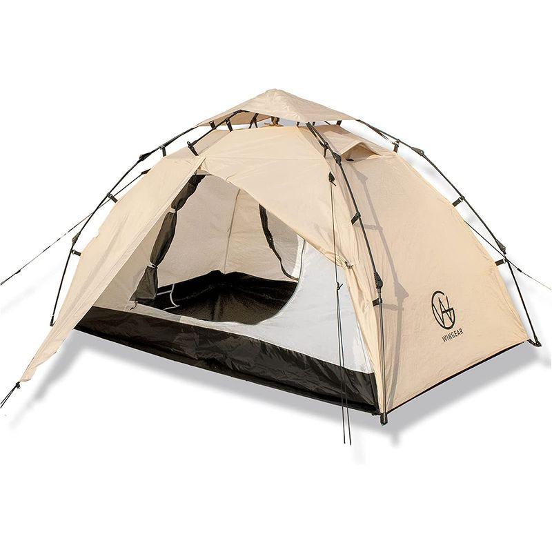 テント WINGEAR(ウィンギア) ワンタッチテント WG-OT2012-BE ソロテント ドームテント ソロキャンプ 1?2人用 軽量 ワンタッチテント WINGEAR ウィンギア WG OT2012 BE ソロテント ドームテント ソロキャンプ 2人用 軽量