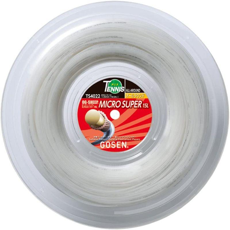 ゴーセン(GOSEN) 硬式テニス ガット オージー・シープ ミクロスーパー15Lロール ホワイト TS4022W 