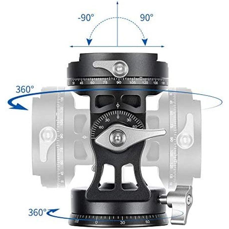 LEOFOTO 2way雲台 パンニングクランプ装備 アルカスイス互換 VH-30R ［ビデオ雲台］ 2way雲台 パンニングクランプ装備 アルカスイス互換 VH 30R ［ビデオ雲台］