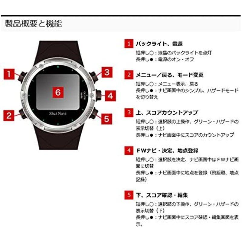 ショットナビ(Shot Navi) ゴルフナビ GPS 腕時計型 ホワイト 日本プロゴルフ協会推奨 SN-W1-FW Shot Navi ゴルフナビ GPS 腕時計型 ホワイト 日本プロゴルフ協会推奨 SN W1 FW
