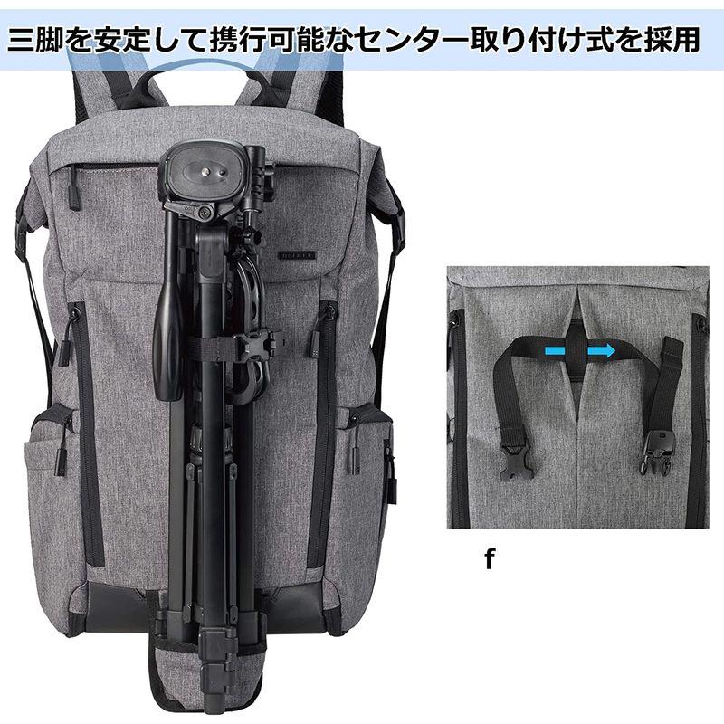HAKUBA カメラリュック プラスシェル シティ04 ロールトップバックパック上下2気室 15インチPC収納 グレー SP-CT04-RB カメラリュック プラスシェル シティ04 ロールトップバックパック上下2気室 15インチPC収納 グレー SP CT04 RB