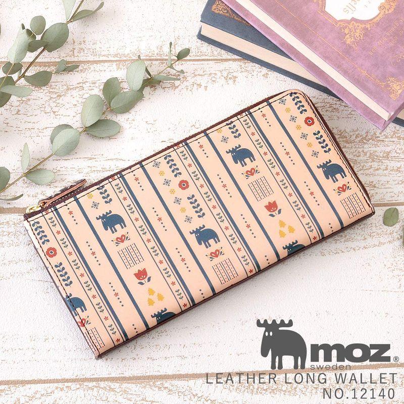 ［即日発送］ モズ moz 長財布 レディース 本革 インクジェットプリント 薄マチ L字ファスナー 12140 【1903424239】(12245円)