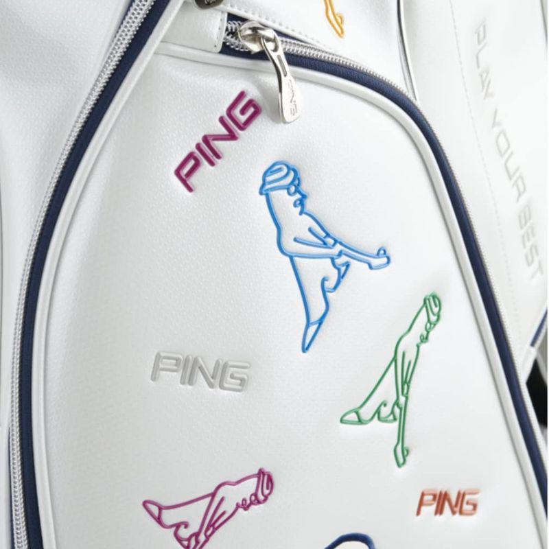 ⭐️完成品⭐️ ピン(PING) ゴルフ キャディバッグ CB-C221 Mr.PING 9.5型 36239-01 9 ホワイト 【Z9372393344】(34182円)