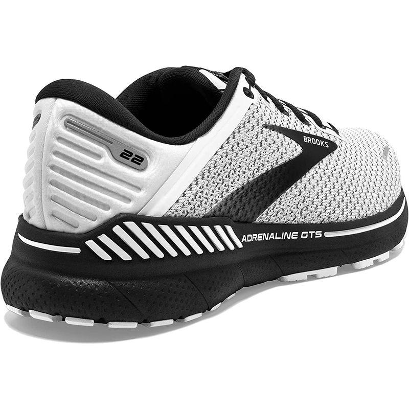Brooks Adrenaline GTS 22 メンズ サポートランニングシューズ, ホワイト/グレー/ブラック, 15 Wide