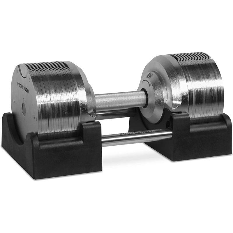 匿名配送 プロバーベル 41.5kg 1.5kg刻み 1個のみ 可変式ダンベル シルバー 【VQL7890654409】(28778円)