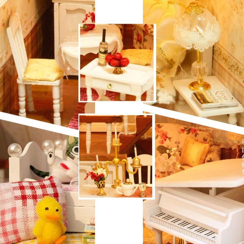 【値段交渉可：送料込】 MAGQOO 3D木製ドールハウスミニチュアDIYハウスキット 小さなミニハウスキット DIYドールハウスミニチュアキット オルゴールと接着 【TMF1284554148】(46849円)