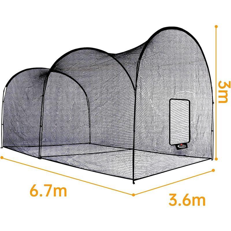 【正規品】 バッティングゲージ 野球バッティングネット 防球ネット 軟式硬式 6.7m 【LWH7640839403】(27867円)