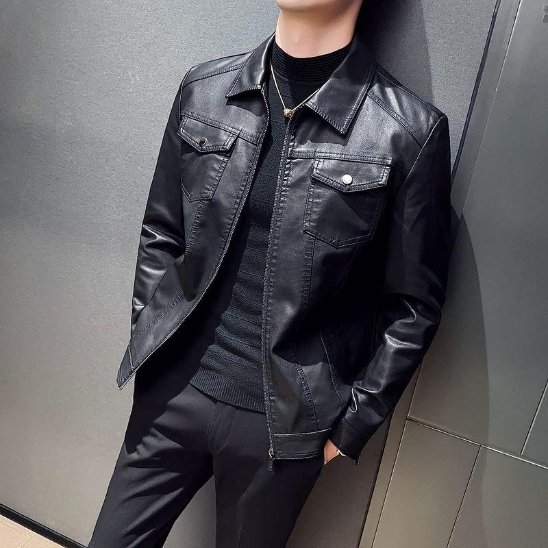 FSD.WG ジャケット 革 カジュアルジャケット メンズ アウトドアジャケット コートレザー 秋冬 無地 防風 通勤 通学 WG ジャケット 革 カジュアルジャケット メンズ アウトドアジャケット コートレザー 秋冬 無地 防風 通勤 通学