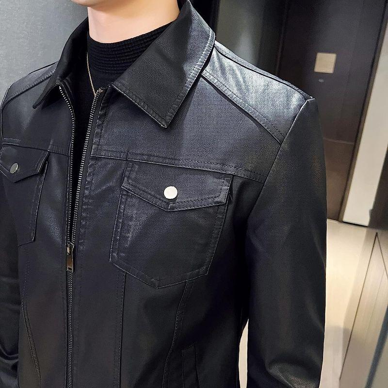 FSD.WG ジャケット 革 カジュアルジャケット メンズ アウトドアジャケット コートレザー 秋冬 無地 防風 通勤 通学 WG ジャケット 革 カジュアルジャケット メンズ アウトドアジャケット コートレザー 秋冬 無地 防風 通勤 通学