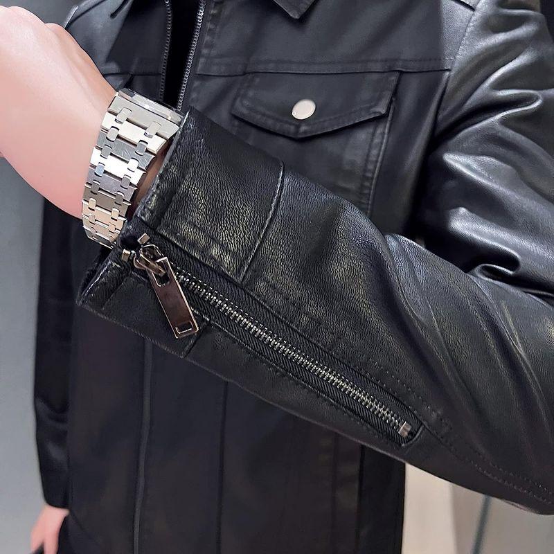 FSD.WG ジャケット 革 カジュアルジャケット メンズ アウトドアジャケット コートレザー 秋冬 無地 防風 通勤 通学 WG ジャケット 革 カジュアルジャケット メンズ アウトドアジャケット コートレザー 秋冬 無地 防風 通勤 通学