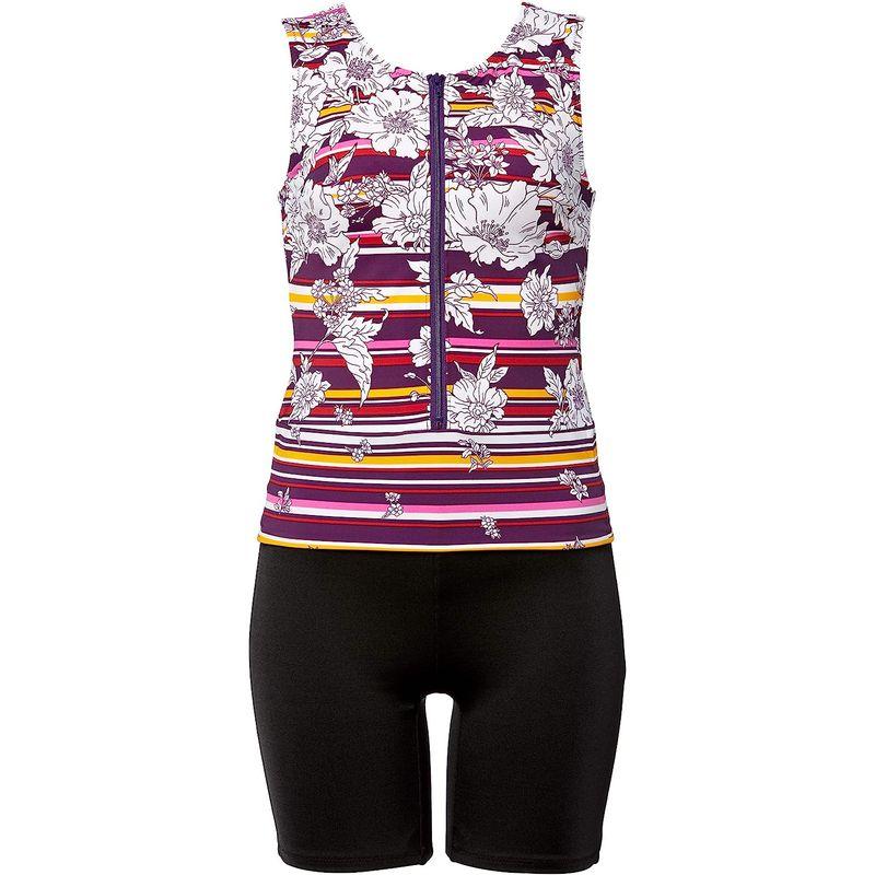 ワコール/スイムウェア セパレート水着 ゆったりシェイプ ファスナー付き フィットネス SWS367 レディース VI 9M SIZE バスト/ヒップ メーカー表示サイズ 9M 100cm セパレート水着 ゆったりシェイプ ファスナー付き フィットネス SWS367 レディース VI 85% ポリエステル， 15% ポリウレタン