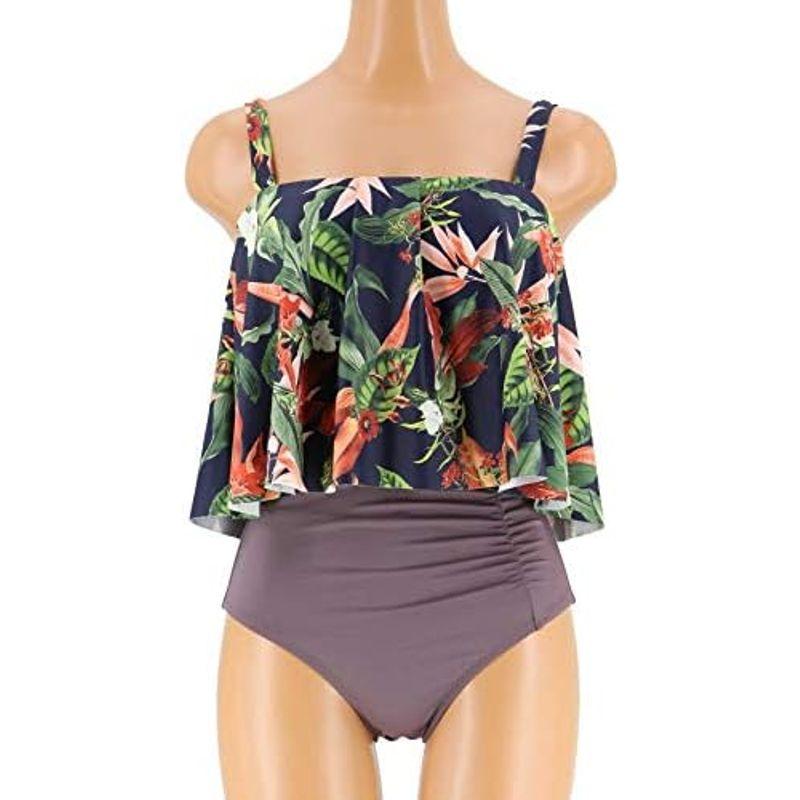 三愛水着楽園 水着 ノンワイヤー Lily Garden ワンピ見え ハイウエスト ビキニ レディース KO‐ネイビー 11 水着 ノンワイヤー Lily Garden ワンピ見え ハイウエスト ビキニ レディース KO‐ネイビー SIZE