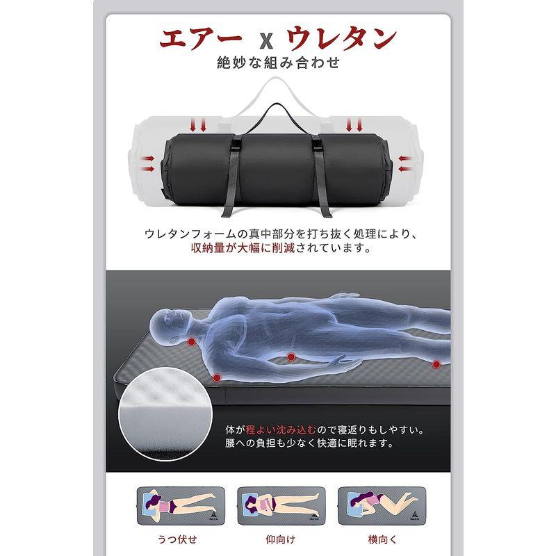 Hikenture インフレーターマット 車中泊マット 波状ウレタン キャンプマット 自動膨張 特大バルブ インフレータブルマット 耐水加工 インフレーターマット 車中泊マット 波状ウレタン キャンプマット 自動膨張 特大バルブ インフレータブルマット 耐水加工