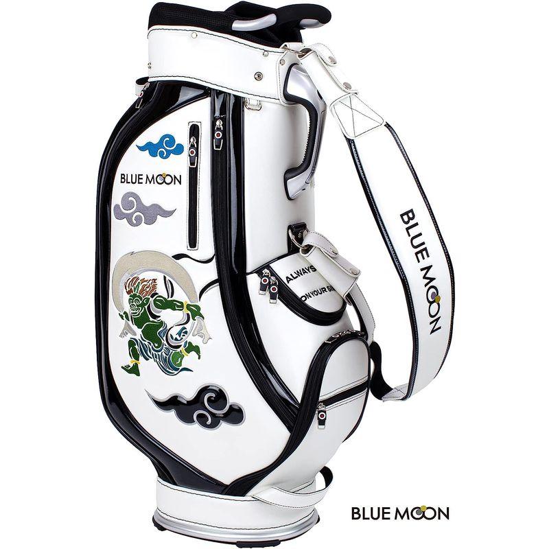 本日価格！！ ブルームーン キャディバッグ 風神雷神 C13-BMF 9型 ゴルフバック 2023年継続モデル (ホワイト) 【EI6878300879】(25086円)