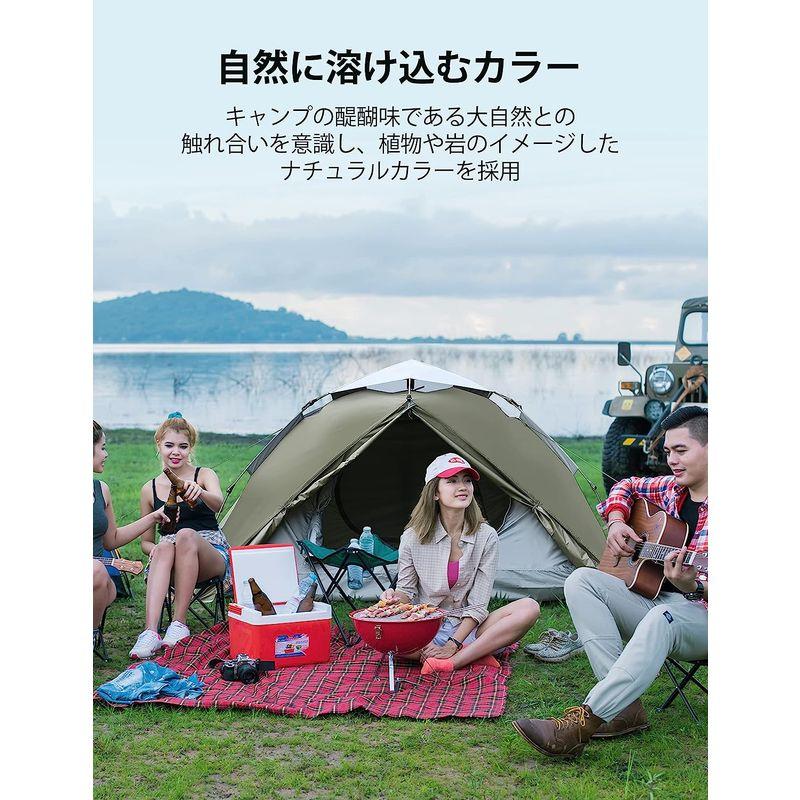 テント ワンタッチ 3-4人用 Evajoy 数秒設営 耐水圧3000mm 防水撥水加工 通気性 紫外線防止 防虫通気メッシュ付き 前後ダブ ワンタッチ 4人用 Evajoy 数秒設営 耐水圧3000mm 防水撥水加工 通気性 紫外線防止 防虫通気メッシュ付き 前後ダブ