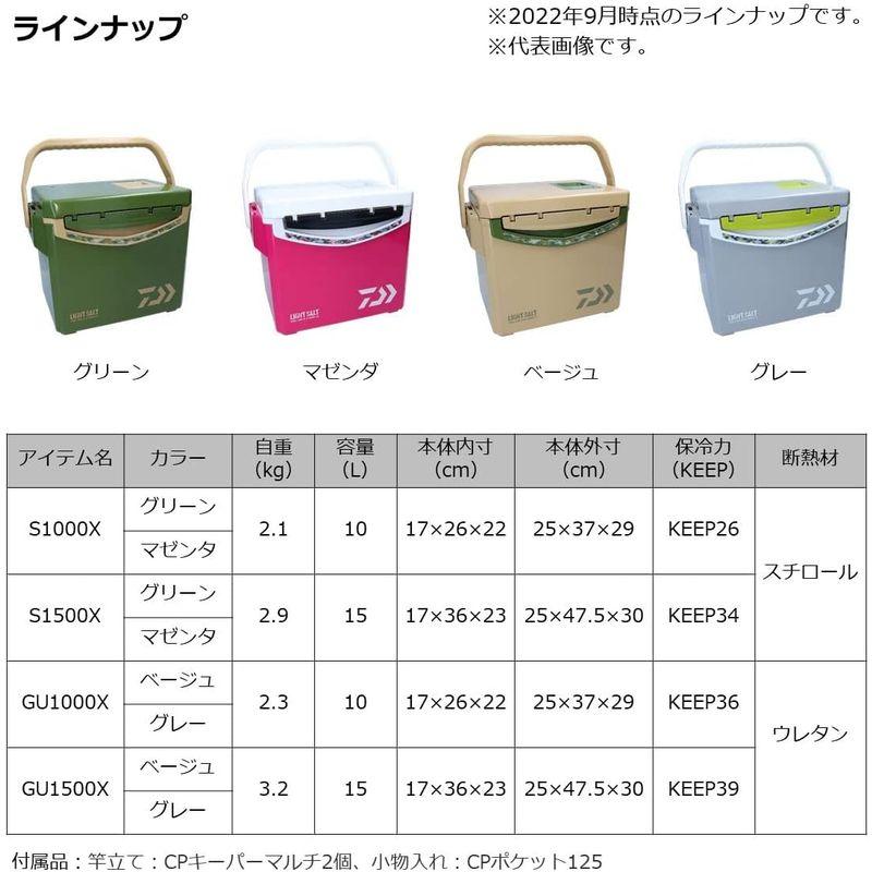 ダイワ(DAIWA) クーラーボックス 釣り/アウトドア/キャンプ 22クールラインα GU1500X LS ベージュ 15L DAIWA クーラーボックス 釣り/アウトドア/キャンプ 22クールラインα GU1500X LS ベージュ 15L