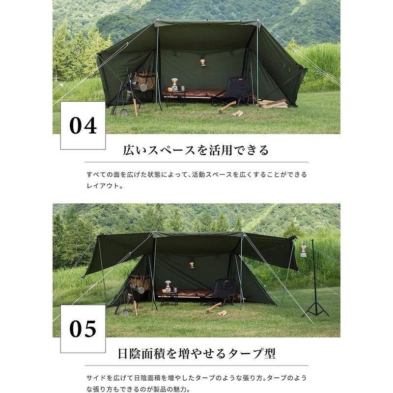 Smore(スモア) Kleine Base クライネベース ソロテント ポリコットン TCテント 軍幕 テント (本体BEIGE) 約 スモア Kleine Base クライネベース ソロテント ポリコットン TCテント 軍幕 テント 本体BEIGE サイズ