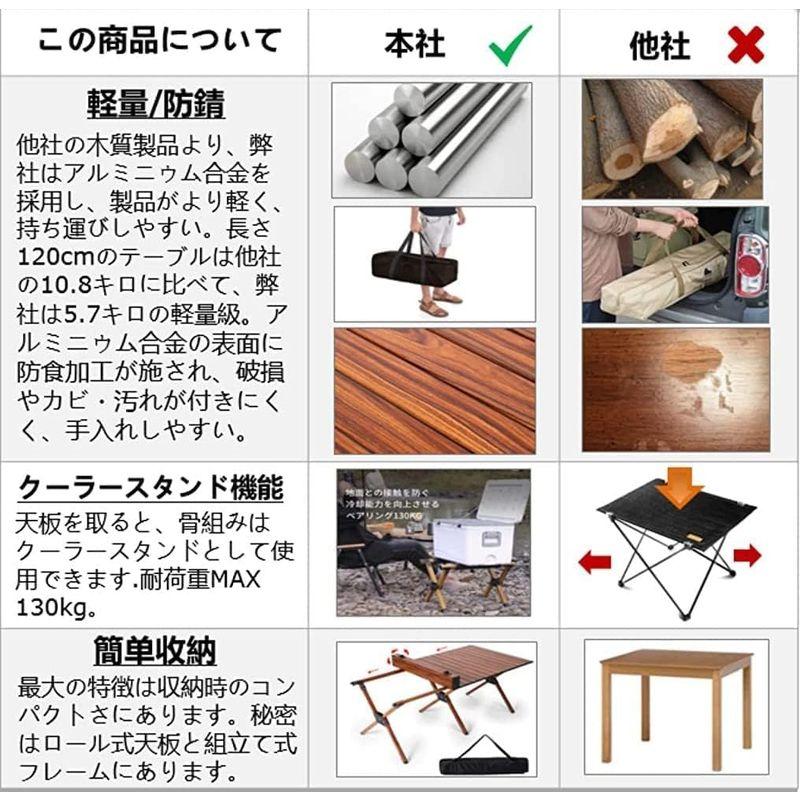 アウトドア 折りたたみ テーブル ロールテーブル 軽量 コンパクト ロールトップ キャンプテーブル 簡単組立 収納バッグ付 インテリア キャ 折りたたみ テーブル ロールテーブル 軽量 コンパクト ロールトップ キャンプテーブル 簡単組立 収納バッグ付 インテリア キャ ：