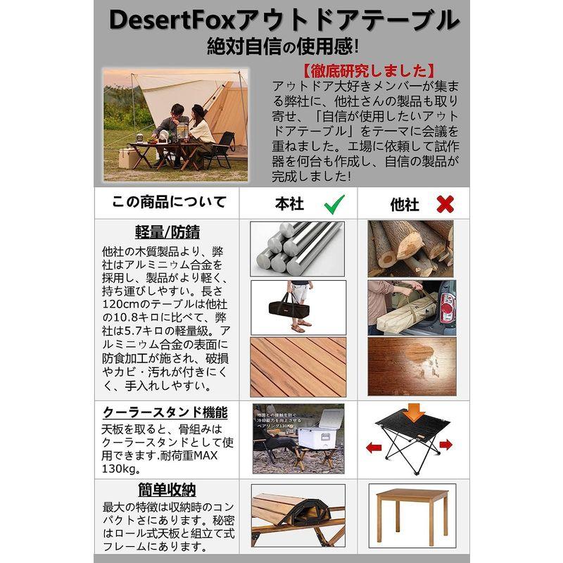 DesertFox アウトドア 折りたたみ テーブル ロールトップテーブル 軽量 コンパクト キャンプテーブル簡単組立 収納バッグ付 インテ アウトドア 折りたたみ テーブル ロールトップテーブル 軽量 コンパクト キャンプテーブル簡単組立 収納バッグ付 インテ