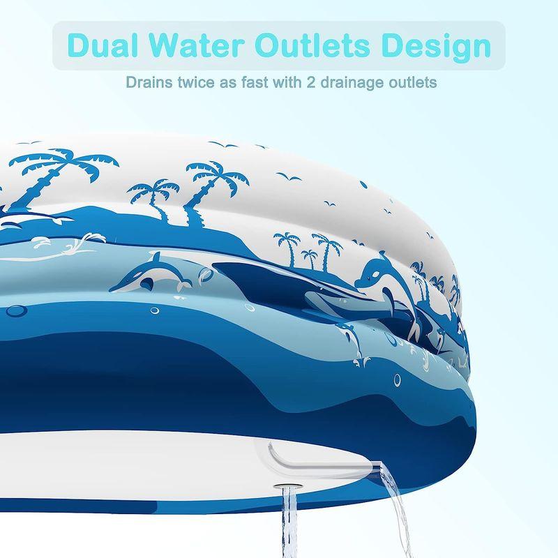 中古 Minosoo インフレータブルプール 130インチ x 72インチ x 22インチ インフレータブルプール 大人と子供向け シート付き ド 【Z1027575490】(37477円)