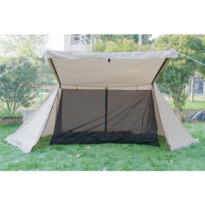 glamcamp 軽量 パップ テントTC素材 軍幕 ポリコットン テント 多機能 2ポール 焚火 難燃 遮光 軽量 パップ テントTC素材 軍幕 ポリコットン テント 多機能 2ポール 焚火 難燃 遮光