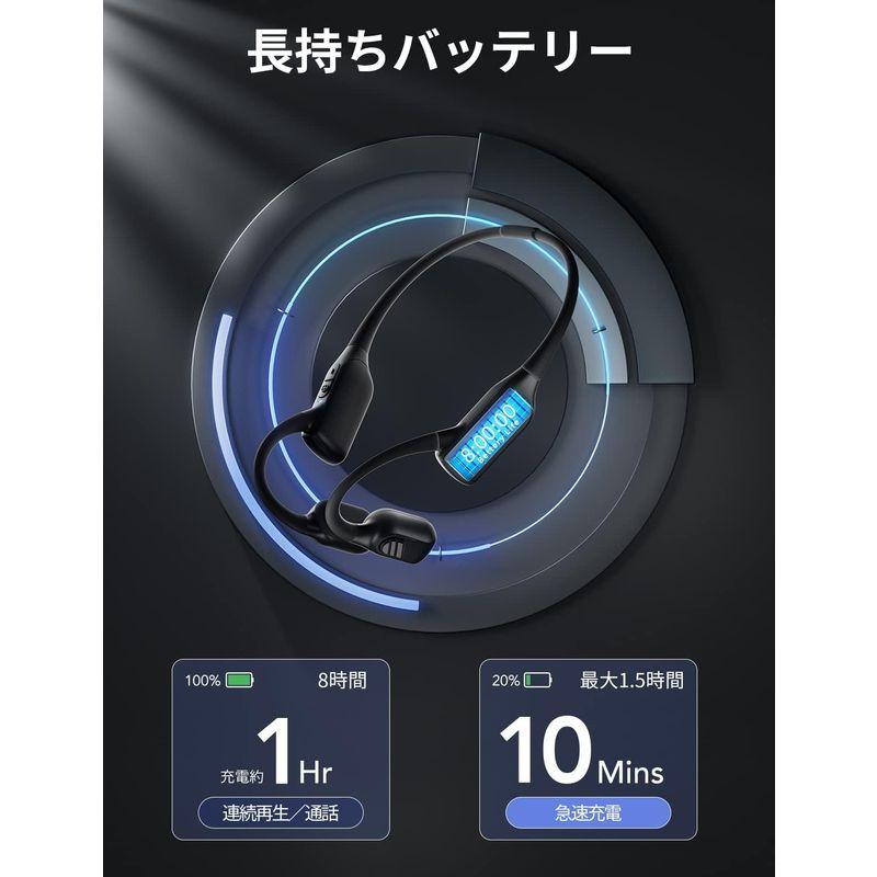 即納分 klatre 骨伝導 イヤホン ヘッドホン Bluetooth5.2 ENCノイズキャンセリング マイク付き 急速充電 8時間連続使 