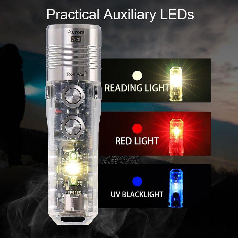 RovyVon A28 第2世代懐中電灯ポケットサイズ、サイドライト付き1000ルーメン超高輝度ハンドヘルド防水懐中電灯、充電式EDC懐中電 A28 第2世代懐中電灯ポケットサイズ サイドライト付き1000ルーメン超高輝度ハンドヘルド防水懐中電灯 充電式EDC懐中電