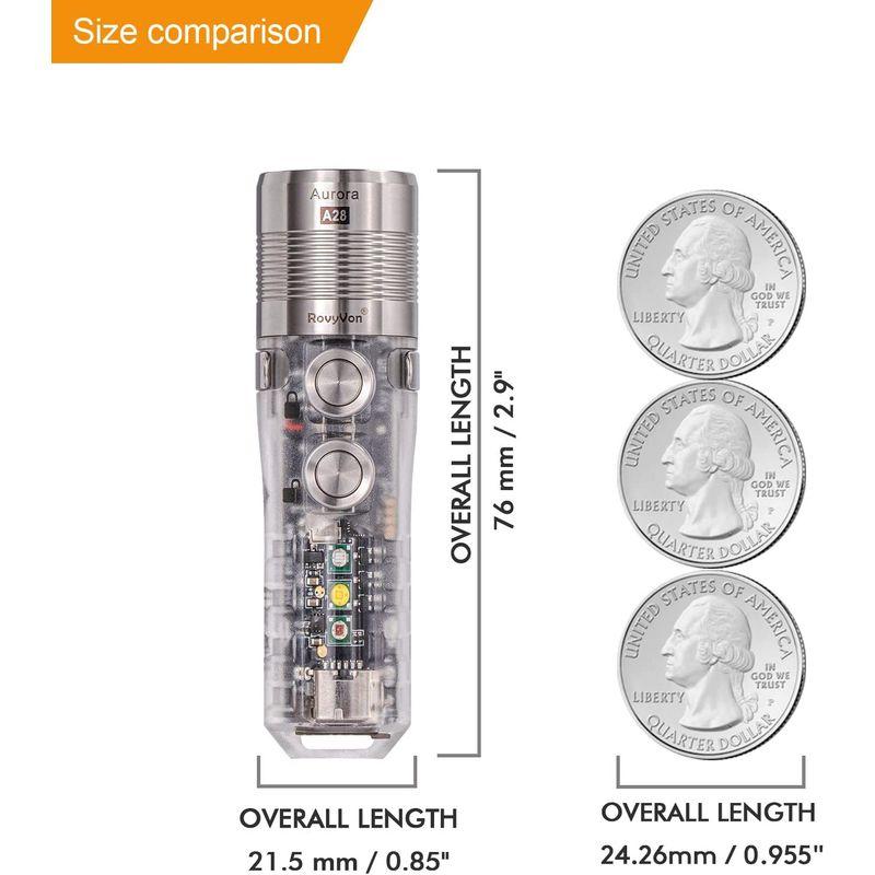 RovyVon A28 第2世代懐中電灯ポケットサイズ、サイドライト付き1000ルーメン超高輝度ハンドヘルド防水懐中電灯、充電式EDC懐中電 A28 第2世代懐中電灯ポケットサイズ サイドライト付き1000ルーメン超高輝度ハンドヘルド防水懐中電灯 充電式EDC懐中電