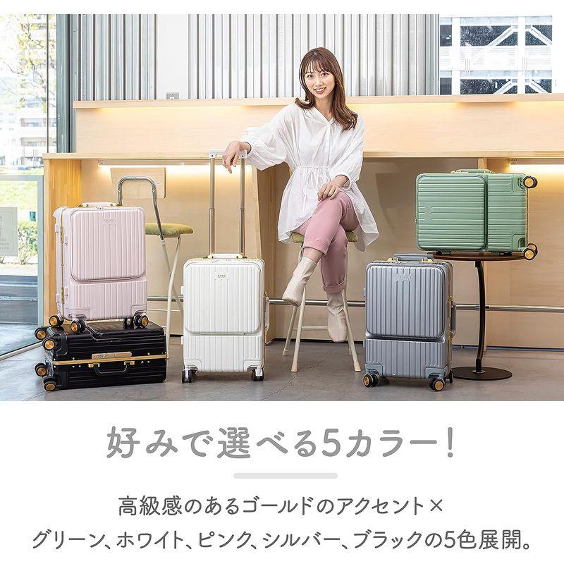 RIOUスーツケース フロントオープン 機内持込 アルミフレーム キャリーケース フロントポケット キャリーバッグ トップオープン 多収納ポ フロントオープン 機内持込 アルミフレーム キャリーケース フロントポケット キャリーバッグ トップオープン 多収納ポ