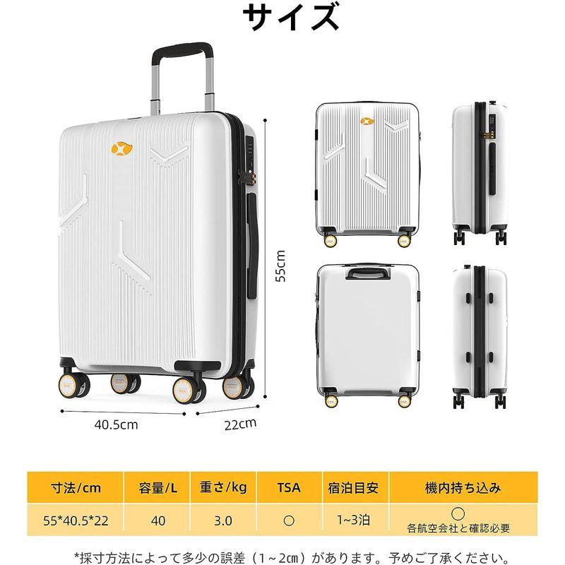 MGOB キャリーケース スーツケース 機内持ち込み Sサイズ 2泊3日 40L