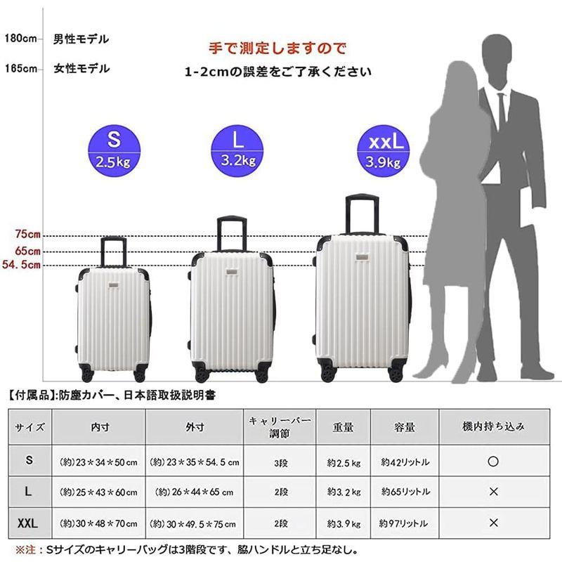 REGESY スーツケース ファスナー 軽量 キャリーケース ジッパー 耐衝撃 キャリーケース キャリーバッグ 人気 大型 TSAロック付 キャリーケース スーツケース ファスナー 軽量 ジッパー 耐衝撃 キャリーバッグ 人気 大型 TSAロック付 サイズ 重さ：3 7泊以上