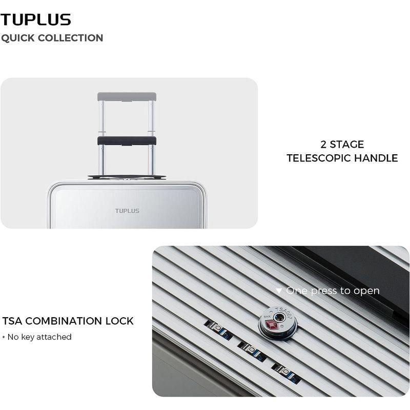 【値段交渉可：送料込】 TUPLUS スーツケース み アルミ 耐衝撃 キャリーケース 機内持込 キャリーバッグ 静音 ８輪 フロントオープ スーツケース 旅行 ビ 【NA1012819957】(36939円)