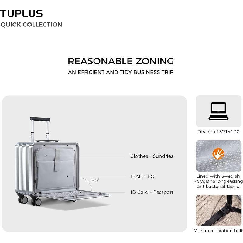 【値段交渉可：送料込】 TUPLUS スーツケース み アルミ 耐衝撃 キャリーケース 機内持込 キャリーバッグ 静音 ８輪 フロントオープ スーツケース 旅行 ビ 【NA1012819957】(36939円)