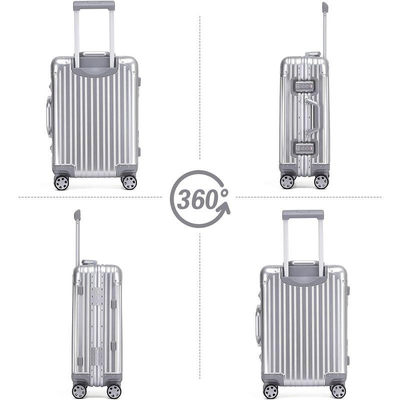 【超美品】 Manatsulife スーツケース キャリーケース アルミフレーム 旅行 ビジネス 出張 耐衝撃 TSAロック 360度回転 フレームタイ 【K1785821443】(11490円)