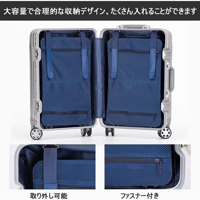 【超美品】 Manatsulife スーツケース キャリーケース アルミフレーム 旅行 ビジネス 出張 耐衝撃 TSAロック 360度回転 フレームタイ 【K1785821443】(11490円)