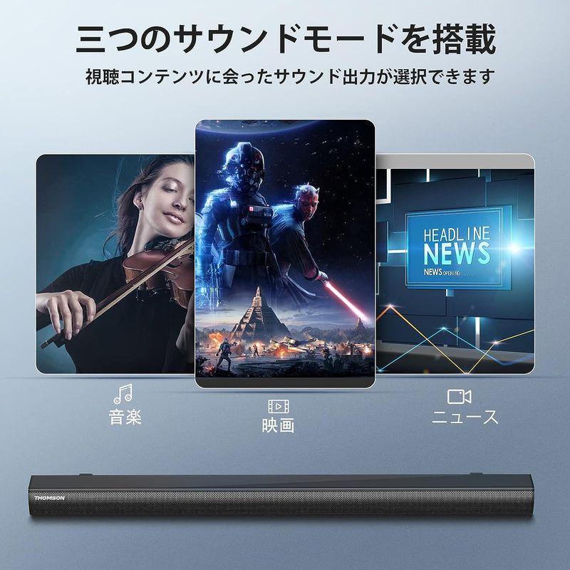THOMSON サウンドバー テレビ用 2.1CH 重低音3D スピーカー Bluetooth5.0 ホームシアター サブウーファー リモコ サウンドバー テレビ用 1CH 重低音3D スピーカー Bluetooth5 ホームシアター サブウーファー リモコ