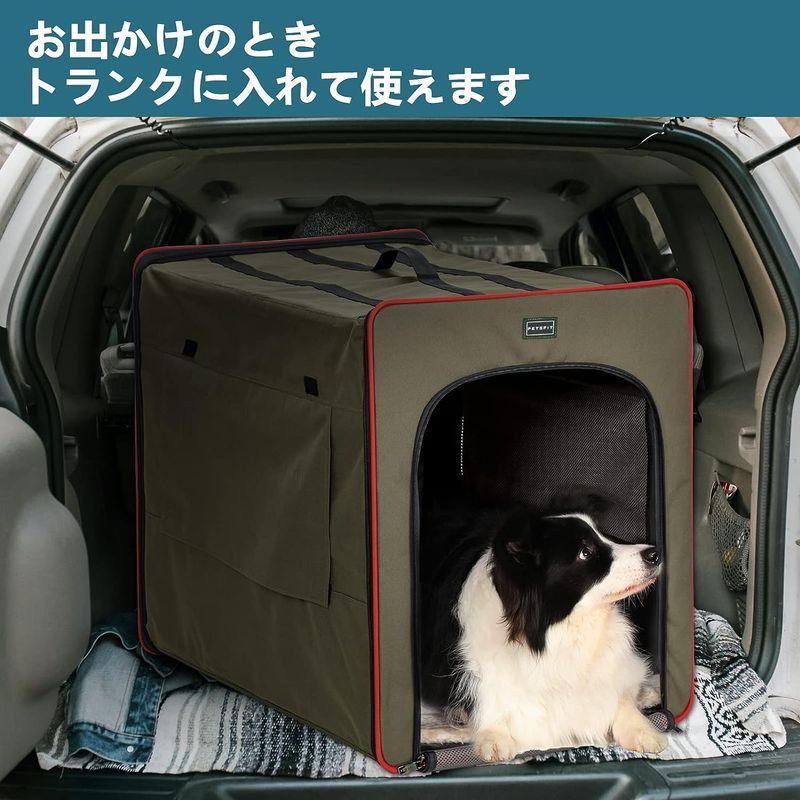 新春SALE！ Petsfit 折りたたみペットケージ ペットハウス 犬用ソフトクレート 折りたたみ 猫 ポータブルケージ 持ち手付き 軽量 コンパクト グ 【Z1591916610】(10243円)