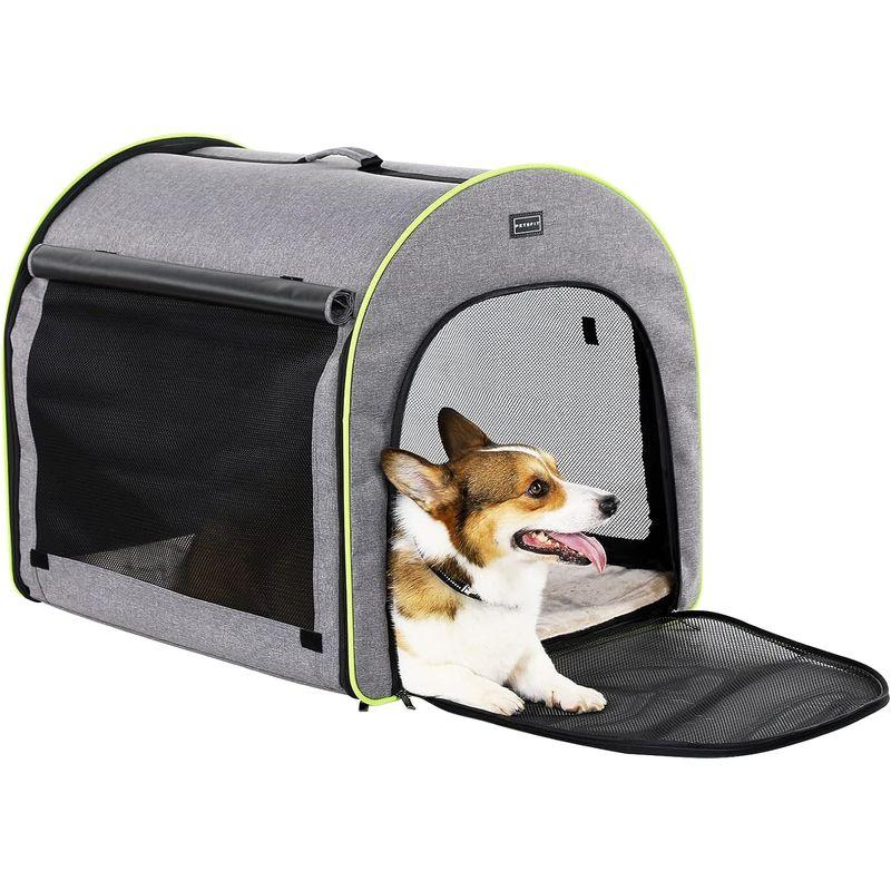 petsfit ソフトクレート犬 クレート 大型犬 中型犬 折りたたみ 持ち手付き ドライブ ペットクレート 猫 通気性 防水 旅行 アウト ソフトクレート犬 クレート 大型犬 中型犬 折りたたみ 持ち手付き ドライブ ペットクレート 猫 通気性 防水 旅行 アウト