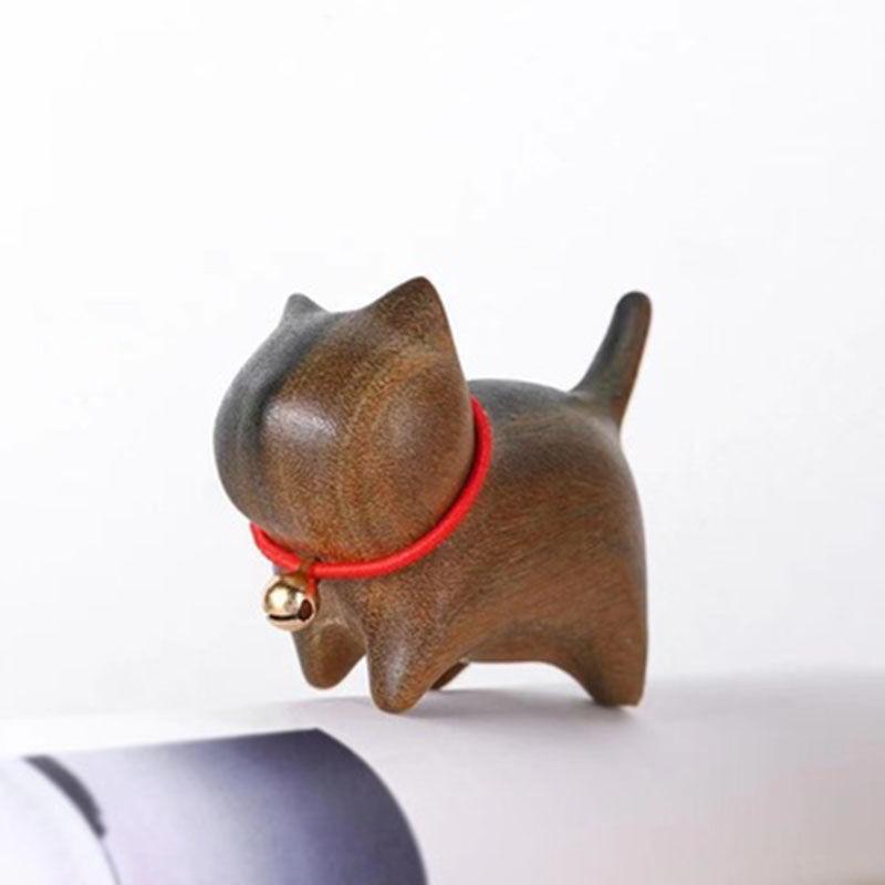 招き猫 木製 ネコ 置物 鈴付き 緑檀 黒檀 可愛い 癒し 商売繁盛 招き猫 木製 ネコ 置物 鈴付き 緑檀 黒檀 可愛い 癒し 商売繁盛