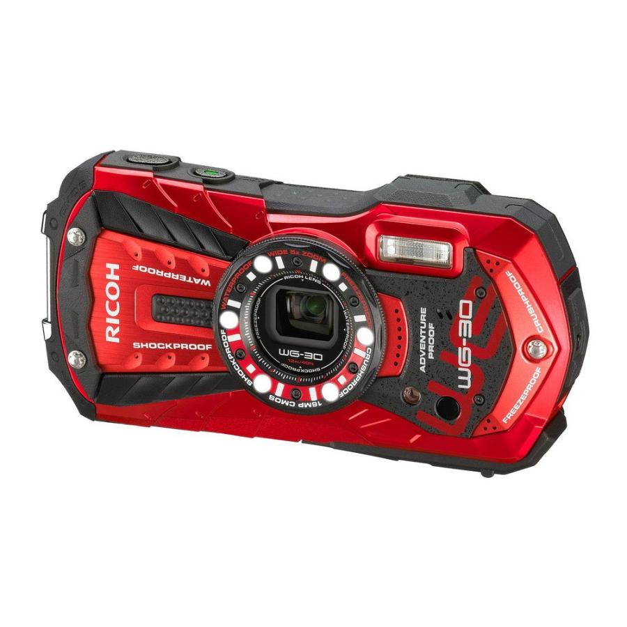 RICOH 防水デジタルカメラ RICOH WG-30 バーミリオンレッド 防水12m耐 