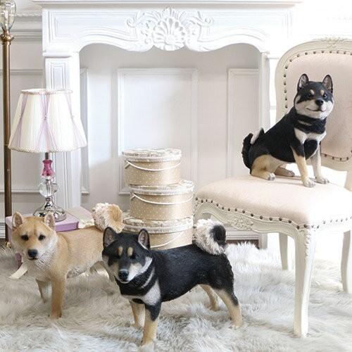 P5倍 動物 置物 アニマルオーナメント オブジェ かわいい 犬 ドッグ イヌ 柴犬 黒 L 立ちイヌ Beni Pqy 22bk7 輸入家具屋さん Com 通販 Yahoo ショッピング