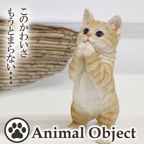 動物 置物 アニマルオーナメント オブジェ かわいい 猫 ネコ キャット 茶トラ S おねだりネコ Beni Pqy 76y7 輸入家具屋さん Com 通販 Yahoo ショッピング