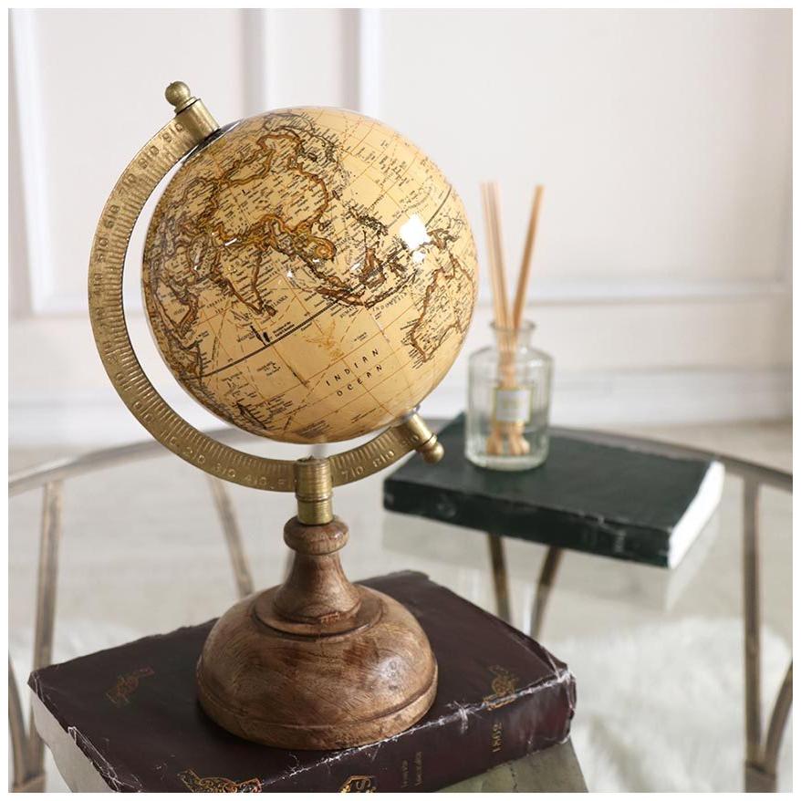 地球儀 輸入雑貨 アンティーク風 レトロ クラシカル インテリア雑貨 おしゃれ 球径12cm 高さ22cm E Shin 輸入家具屋さん Com 通販 Yahoo ショッピング