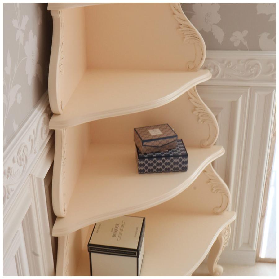 コーナーラック Sサイズ 壁面収納 ブックシェルフ 収納 木製 ロココ調 マノンロココ 開梱設置付き Hw Lu 10 S 輸入家具屋さん Com 通販 Yahoo ショッピング