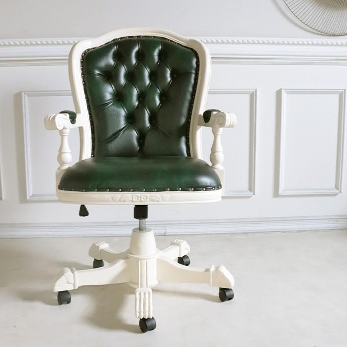 プレジデントチェア 昇降式 アイボリー 椅子 イス おしゃれ 木製 アンティーク 英国調 開梱設置付き 夏色インテリア Hw Lu Ch 35 Wh 輸入家具屋さん Com 通販 Yahoo ショッピング