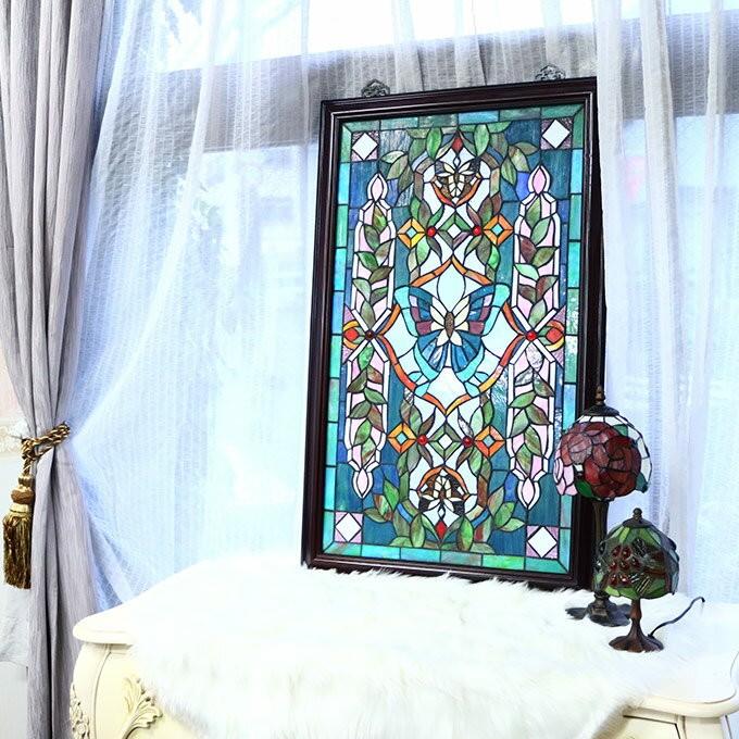 ステンドグラスパネル バタフライ ステンドガラス ステンドパネル 窓 窓飾り 蝶 Japan Lst 4p155 輸入家具屋さん Com 通販 Yahoo ショッピング