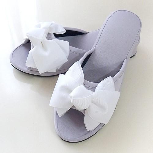 スリッパ おしゃれ 来客用 ヒールスリッパ ルームシューズ リボン グレー Vivi 1018sp Gr9 輸入家具屋さん Com 通販 Yahoo ショッピング