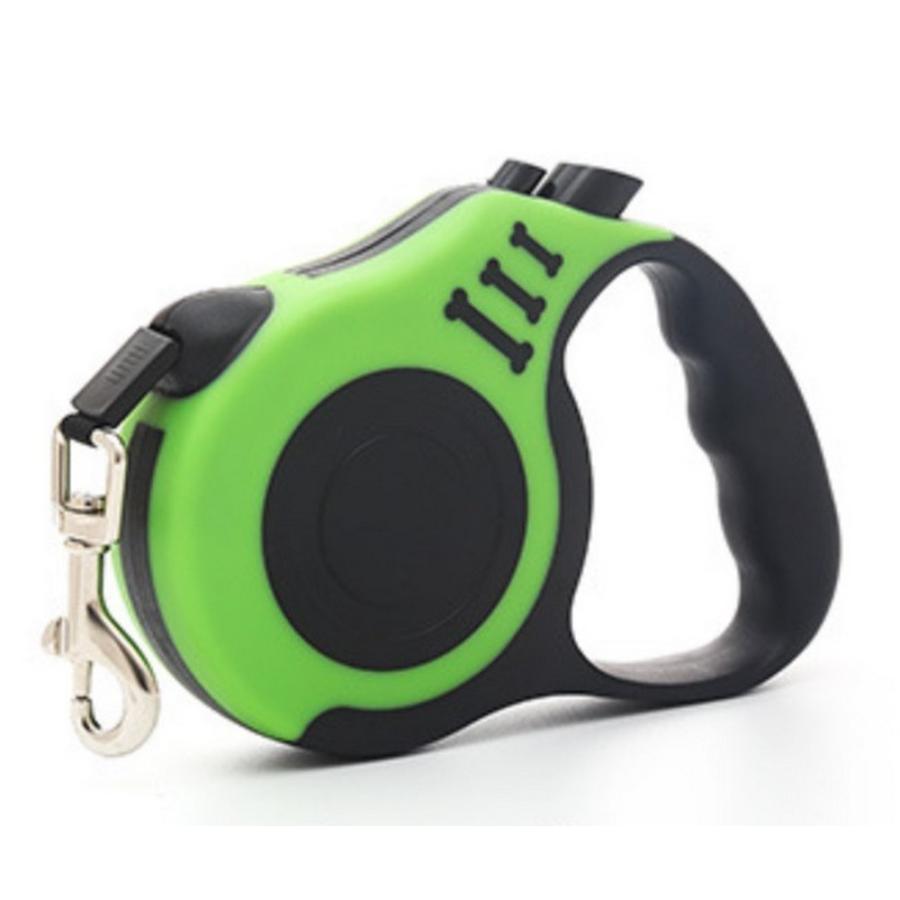 犬用リード 伸縮 自動 巻き取り 5m 伸びる コンパクト 軽量 丈夫